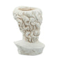 Male Head Resin Planter with Round Opening White By Casagear Home BM238139