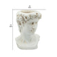 Male Head Resin Planter with Round Opening White By Casagear Home BM238139