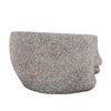 8 Inches Resin Half Face Textured Planter Taupe Gray By Casagear Home BM238220