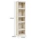 72 Inches 5 Tier Wooden Pier with Adjustable Shelves Washed White - BM238401 By Casagear Home BM238401