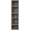 72 Inches 5 Tier Wooden Pier with Adjustable Shelves Gray - BM238403 By Casagear Home BM238403