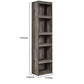 72 Inches 5 Tier Wooden Pier with Adjustable Shelves Gray - BM238403 By Casagear Home BM238403