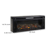 43 Inches Electric Fireplace Insert with Log Set Look Black - BM238418 By Casagear Home BM238418