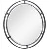 30 Inches 3 Dimensional Round Metal Frame Wall Mirror Silver By Casagear Home BM239361