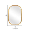 32 Inches Curved Design Wooden Vanity Mirror Gold By Casagear Home BM239363