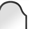 40 Inches Hammered Metal Frame Wall Mirror with Arched Top Black By Casagear Home BM239369