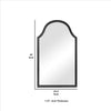 40 Inches Hammered Metal Frame Wall Mirror with Arched Top Black By Casagear Home BM239369