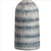 Bottle Shape Ceramic Table Lamp with Textured Lines Blue By Casagear Home BM239395