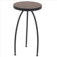 24 Inches Round Wooden Top Accent Table with Tripod Base, Black By Casagear Home