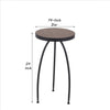 24 Inches Round Wooden Top Accent Table with Tripod Base Black By Casagear Home BM239421