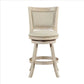 Curved Back Wooden Swivel Counter Stool with Nailhead Trim Gray By Casagear Home BM239738