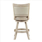 Curved Back Wooden Swivel Counter Stool with Nailhead Trim Gray By Casagear Home BM239738