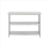 2 Shelf Wooden Entryway Table with X Shaped Accent White By Casagear Home BM239763