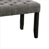 48 Inches Bench with Button Tufted Seat and Chamfered Legs Gray By Casagear Home BM239820