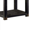 24 Inches Wooden End Table with Open Shelf Antique Black By Casagear Home BM239833