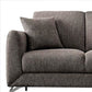 54 Inches Loveseat with Fabric Padded Seat and Metal Legs Gray By Casagear Home BM239845