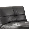 Accent Chair with Leatherette Upholstery and Tufted Details Black By Casagear Home BM239856