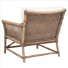 Rattan Frame Club Chair with Removable Seat and Back Cushions Brown By Casagear Home BM239935