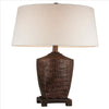 Table Lamp with Polyresin Urn Shape Base, Bronze By Casagear Home