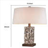 Table Lamp with Abstract Mirror Block Base Bronze By Casagear Home BM240307