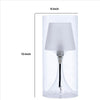 Hurricane Table Lamp with Frosted Glass Shade Clear By Casagear Home BM240313