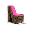 High Heel Cheetah Shoe Jewelry Box with 2 Hooks Multicolor By Casagear Home BM240365