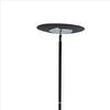 Floor Lamp with Adjustable Torchiere Head and Sleek Metal Body Black By Casagear Home BM240394