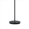 Floor Lamp with Adjustable Torchiere Head and Sleek Metal Body Black By Casagear Home BM240394