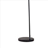 Floor Lamp with Curved Metal Frame and Drum Shade Black By Casagear Home BM240434