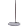 Floor Lamp with Curved Metal Frame and Drum Shade Silver By Casagear Home BM240435