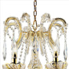 8 Light Metal Chandelier with Crystal Accents Gold By Casagear Home BM240447