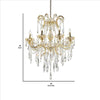 8 Light Metal Chandelier with Crystal Accents Gold By Casagear Home BM240447