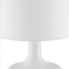 Table Lamp with Teardrop Metal Base and Fabric Shade White By Casagear Home BM240455