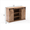 Rustic Media Cabinet with Barn Door and Open Storage Natural By Casagear Home BM240807