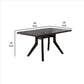 Dining Table with Wooden Top and Angled Legs Brown By Casagear Home BM240835