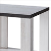 End Table with Wooden Open Bottom Shelf White and Gray By Casagear Home BM240840