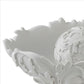 Bowl with Baroque Scroll Design with 2 Spheres White By Casagear Home BM240863