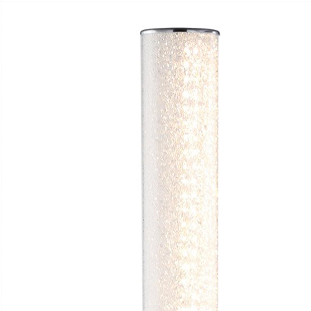 Column Style Floor Lamp with Sandrock Acrylic Tube Clear By Casagear Home BM240869