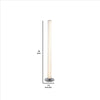 Column Style Floor Lamp with Sandrock Acrylic Tube Clear By Casagear Home BM240869