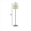 Floor Lamp with Crystal Orb and Metal Stalk Support Gold By Casagear Home BM240877