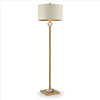 Floor Lamp with Crystal Orb and Metal Stalk Support, Gold By Casagear Home