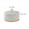 Jewelry Box with Baroque Scroll Design and Crystal Accent White By Casagear Home BM240880