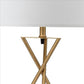 Metal Tripod Legs Table Lamp with Rotary Switch Gold By Casagear Home BM240895