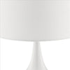 Pot Bellied Shape Metal Table Lamp with 3 Way Switch White By Casagear Home BM240905