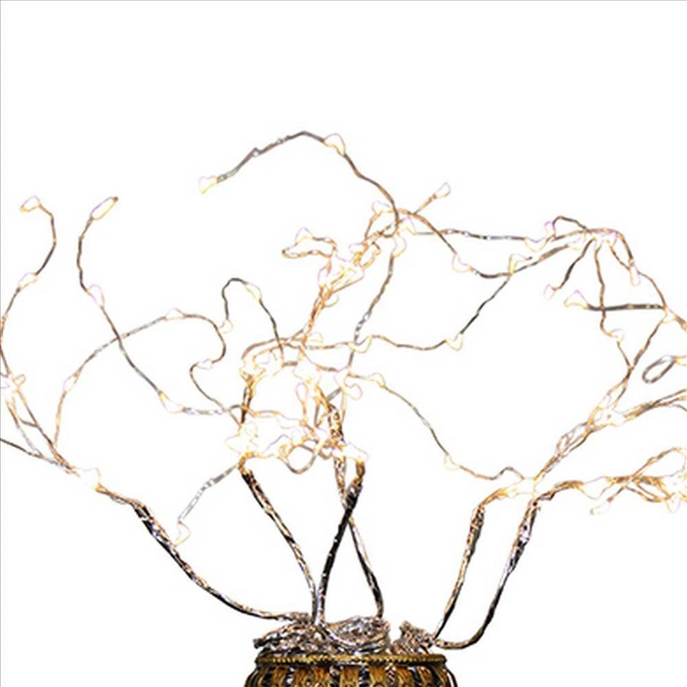 Tree Table Lamp with Aluminum Wire and Multiple LED White By Casagear Home BM240931