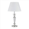 Turned Tubular Crystal Body Table Lamp, Clear By Casagear Home