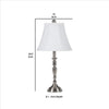 Turned Tubular Metal Body Table Lamp with Empire Shade Silver By Casagear Home BM240936