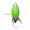 Kid Table Lamp with Rocket Design Silhouette Green By Casagear Home BM240953