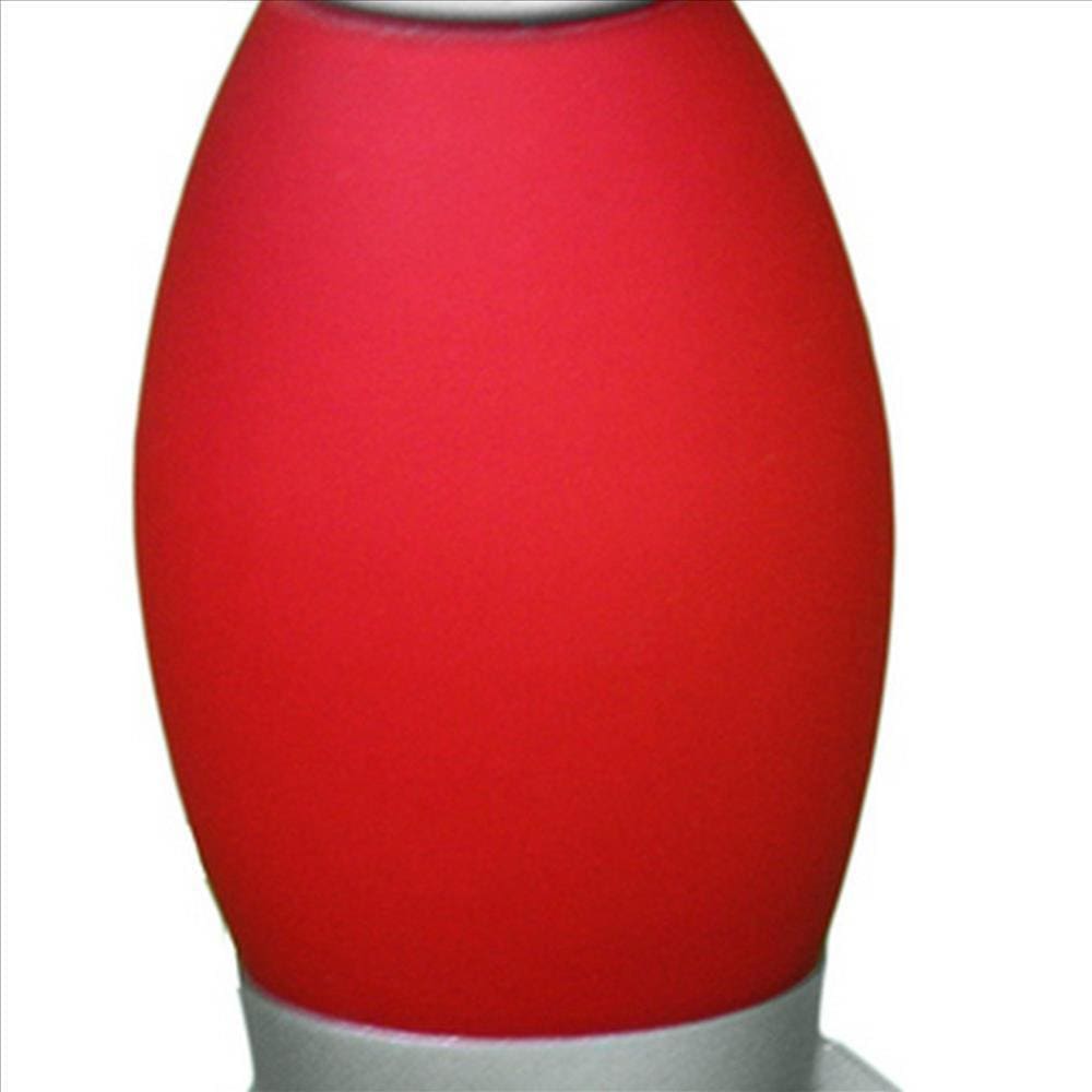 Kid Table Lamp with Rocket Design Silhouette Red By Casagear Home BM240954