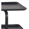 2 Tier Rectangular Modern Metal Accent Table Black By Casagear Home BM240970